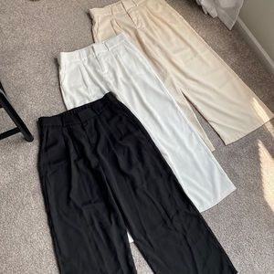 Set of 3️⃣ Wide Leg Trousers